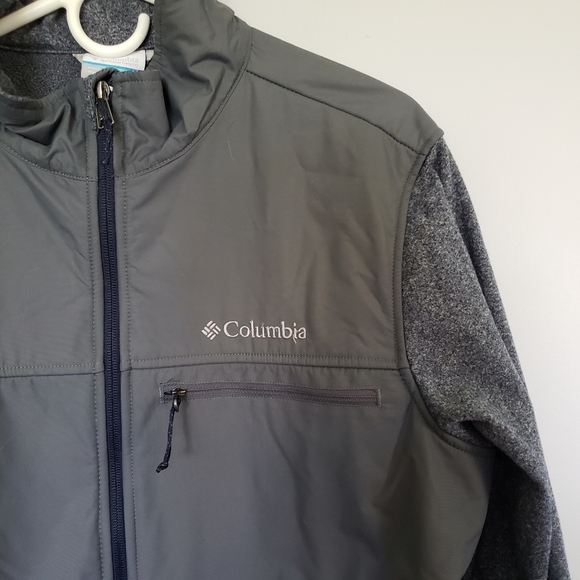 Columbia Grey Lightweight Full Zip Fall Jacket Sz Medium - Picture 2 of 5